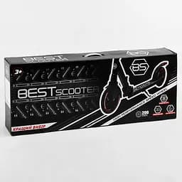 Самокат Best Scooter 57х14х80-98.5 см Чорний 000231602 - мініатюра 7