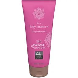 Гель-лубрикант масажний Hot Shiatsu Berry Body Sensation 2in1 малина 200 мл