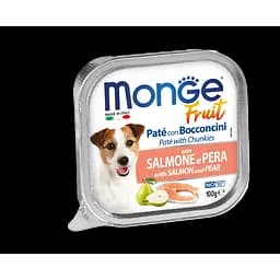 Влажный корм Monge Dog Fruit с лососем и грушей, 100 г (70013246)