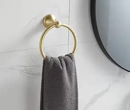 Рушникотримувач кільце Rea 332867 brushed gold REA-06918, Золотий - мініатюра 2