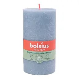 Свічка Bolsius Рустік Shine стовпчик 130x68 мм блакитна (790357)