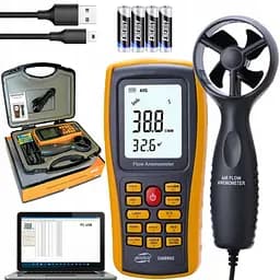 Анемометр-термометр USB 0,3-45 м/с, 0-45 °C BENETECH GM8902