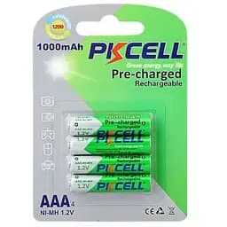 Акумулятор AAA R03 1000mAh 1.2V NiMH Already Charged, 4шт/бл PkCell (PC/AAA1000-4BA)