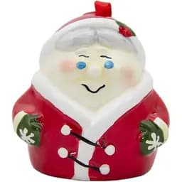 Новорічна ялинкова іграшка фігурка Дід Мороз з дзвіночками 8 см Fujian Quanzhou Shunmei Group Co червоний кераміка (021796)