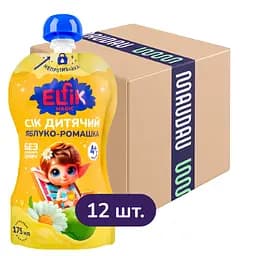 Набор детского сока Elfik Magic Яблоко-Ромашка 2100 мл (12 шт. x 175 мл)