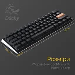 Клавіатура Ducky One 3 Mini Cherry MX Silent Red RGB Black (DKON2161ST-SUAPXCLAWSC1) UA [125717] - мініатюра 7