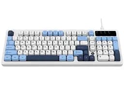 Клавиатура игровая проводная Ajazz AF-GB-98 USB White-Blue - мініатюра 3
