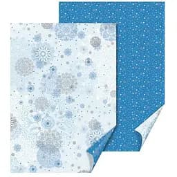 Папір з малюнком "Кристал" А4(21х29,7см) двосторонній Блакитний 300г/м2 Heyda
