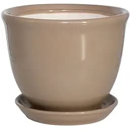 Керамічний горщик Nana Keramiks Глорія 4 л глянець мокко (gloria-4-mok)