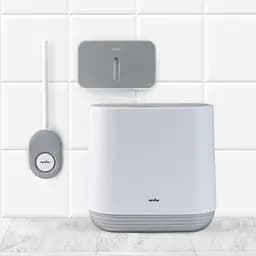 Набір аксесуарів для ванної кімнати МВМ My Home MVM-15: BP-34, BP-14, BP-15, білий із сірим (MVM-MH-15 WHITE/GRAY)