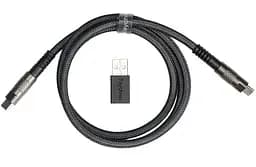 Кабель Keychron USB-A/USB-C USB-C заряджання/синхронізації Keychron, 1м, Type-C, Double-Sleeved Geek, чорний (CAB21_KEYCHRON)