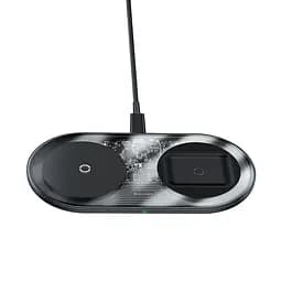 Зарядне бездротове подвійне BASEUS Simple 2in1 Wireless Charger Pro Edition For Phones + Pod (WXJK-C01) - мініатюра 6