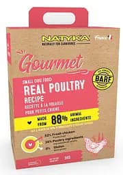 Напіввологий корм Natyka Gourmet Small Dogs 3 кг для дорослих собак дрібних порід з птицею