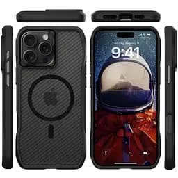 Чохол TPU Space Octagon with MagSafe для Apple iPhone 16 Pro (6.3) Carbon Black - мініатюра 3
