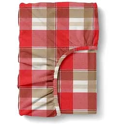 Простирадло Cosas на резинці фланель 80х160 berry tartan, червоний (Flannel_BerryTartan_80x160x20)