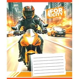 Зошит учнівський "Нічним містом" Leader 018-530032K-2 в клітинку, 18 аркушів (959053)