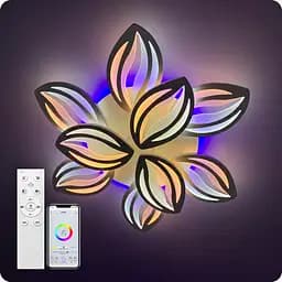 Люстра світлодіодна 517 Light 3color з пультом 180Вт Білий (02115) - мініатюра 6