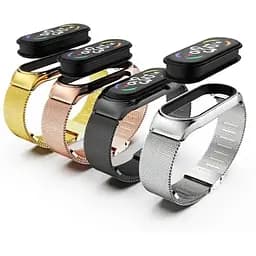 Ремінець BeCover Metal для Xiaomi Mi Smart Band 7 Black (707493) - мініатюра 3
