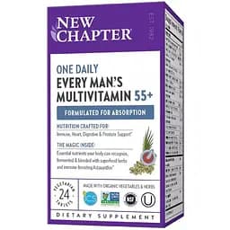 Мультивітаміни для чоловіків 55 + New Chapter Every Man's One Daily 24 таблетки