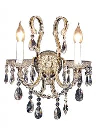 Бра Brille CR-605W/2GA настінне накладне кришталеве свічка бароко