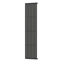 Вертикальний радіатор Navin Ellipse 480x1800-8, anticor, чорний муар 10-012033-4880, Чорний матовий - мініатюра 3