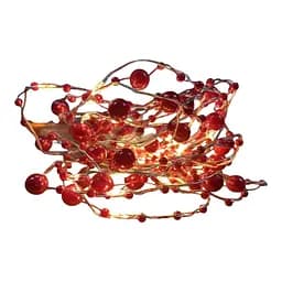Гірлянда декоративна крапля Перлина red 20led з пультом