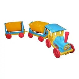 Поїзд-конструктор Doloni 013118/1 блакитний 2 прицепа