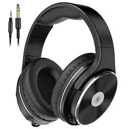 Накладні провідні студійні HIFI навушники OneOdio Studio Wireless black зі складною конструкцією та мікрофоном - мініатюра 2