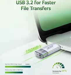 USB Flash Acer UT300 256GB Dual Drive USB-C & USB-A, Retail - мініатюра 6