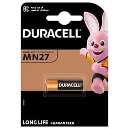 Батарейка Duracell MN27 12V спеціалізована лужна A27/27A/V27A/8LR732 1 шт. в упаковці (5007388) - мініатюра 2