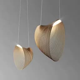 Сучасний світильник з дерев'яних кілець 60х40х55 см Арт. RM01-600 Line F