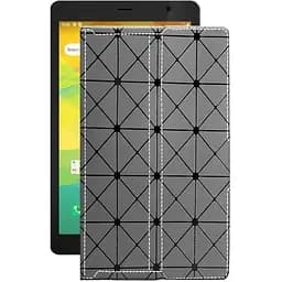 Чехол StatusCASE из экокожи для планшета Prestigio Node A8 3G PMT4208 Серый ромб