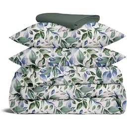 Комплект постільної білизни Cosas Watercolor flowers CS6 Євро зелений (FoliageGreenBlue_126Asparagus_200)