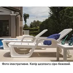 Шезлонг пластиковий Bica Nilo, сіро-бежевий - мініатюра 8