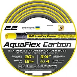 Шланг для поливу 2Е AquaFlex Carbon 3/4" 30 м (2E-GHE34GE30)