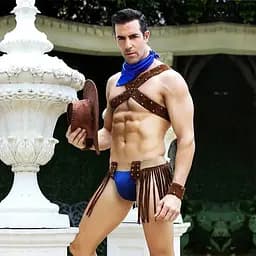 Чоловічий еротичний костюм ковбоя JSY Влучний Вебстер One Size