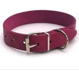 Нашийник для собак Zoo-hunt ОТ Кісточка шкіряний тиснений рожевий 1,8/28-36 см