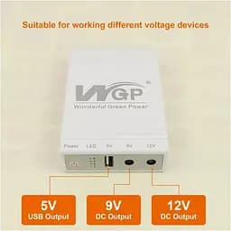 Джерело безперебійного живлення [ДБЖ] для роутера WGP Multi DC UPS White [110467] - мініатюра 2