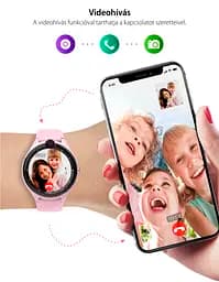 Смарт-годинник дитячі з відеодзвінком Wonlex KT26 Original WI-FI GPS SIM-карта Pink (18342) - мініатюра 6