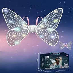 Карнавальні крила Метелик, рухомі, 2 режими, музика та світло Bambi 64-65 см det0015413 - мініатюра 3