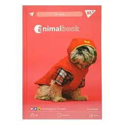 Блокнот Yes Animalbook А5, 64 аркуші, в лінійку (152048)