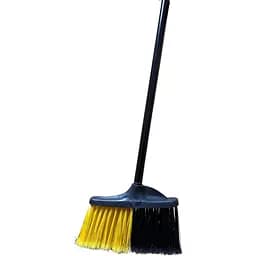 Мітла вулична Golwood Mines розпушена 23.5 см з металевим держаком чорна з жовтим (G235/2.5.4.4)