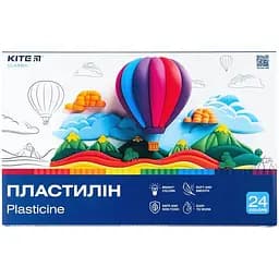 Пластилін восковий Kite Classic 24 кольори 480 г (K-089)