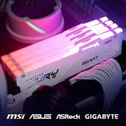 Модуль пам'яті для комп'ютера DDR5 32GB 6000 MHz Beast AM5 RGB White Kingston Fury (ex.HyperX) (KF560C36BWEA-32) - мініатюра 5