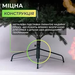 Лита штучна ялинка 1.8 м зелена Буковинська TD-BUKGR18 LUGI - мініатюра 4