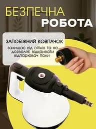 Універсальний пароочисник ручний для прибирання дому 7 в 1 Sokany парогенератор Пароочисник для меблів для прибирання вікон та автомобіля, відпарювач, парогенератор для прибирання та дезінфекції, парова праска - мініатюра 5