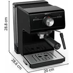 Кавоварка Krups Authentic C50 ріжкова з ручним капучинатором 2 л чорна (XP381810) - мініатюра 4