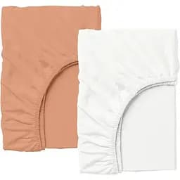 Набір простирадл на резинці Cosas WHITE/TERRAKOT 140х200х20 см (Set_White_Terrakot_140x200_2)