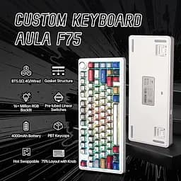 Клавіатура Aula F75 Gasket Reaper Hot-Swap PBT 2.4G Wireless/BT EN/UA Comic (6978080501578) - мініатюра 7