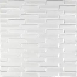 3D панель Sticker Wall самоклеюча кладка 770х700х5мм Біла 031 SW-00000167